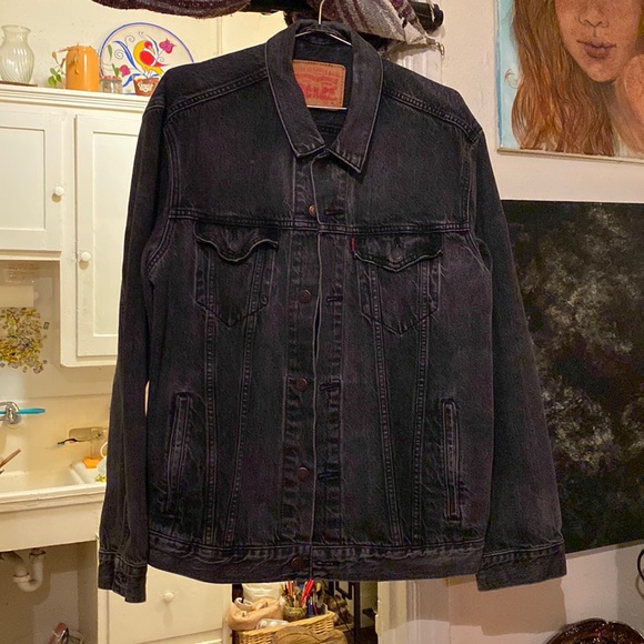 Levi's Other - Black Denim Levi Strauss Trucker Jacket XL